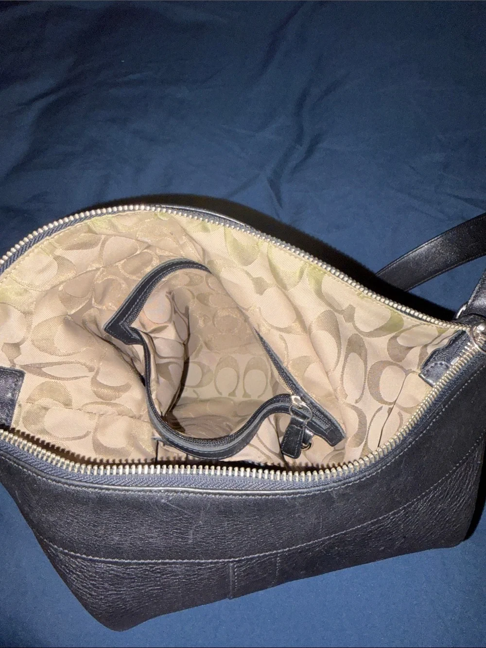 Coach Black Leather Messenger Shoulder Bag